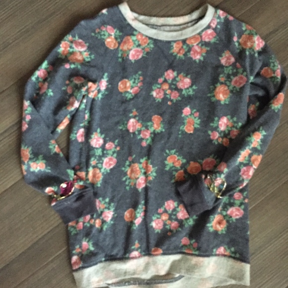 Grey floral sweater - Picture 1 of 1